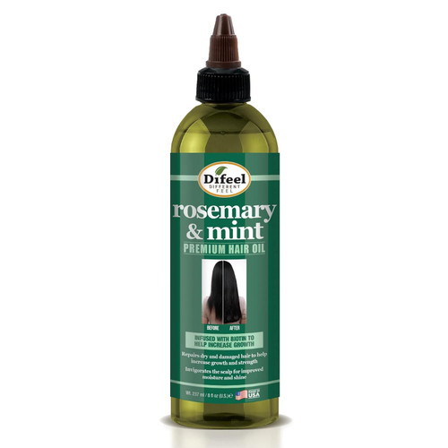 Difeel Rosemary and Mint Premium Hair Oil with Biotin, 8 oz