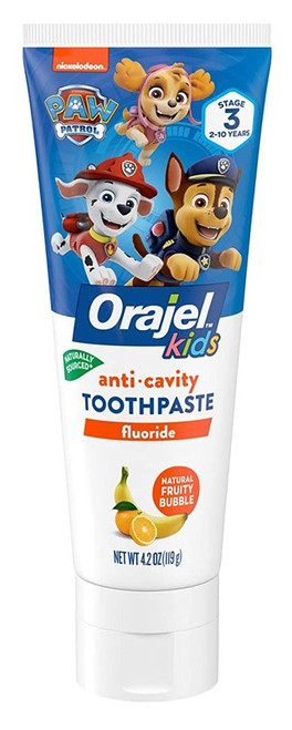 Orajel Kids Toothpaste Paw Patrol Fruity Bubble 4.2Oz