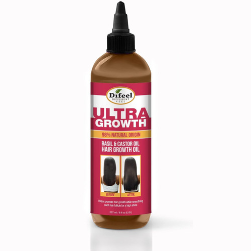 Difeel Ultra Growth Basil & Castor Hair Growth Oil, 8 oz