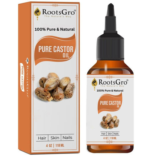 ROOTSGRO PURE CASTOR OIL, 4 OZ