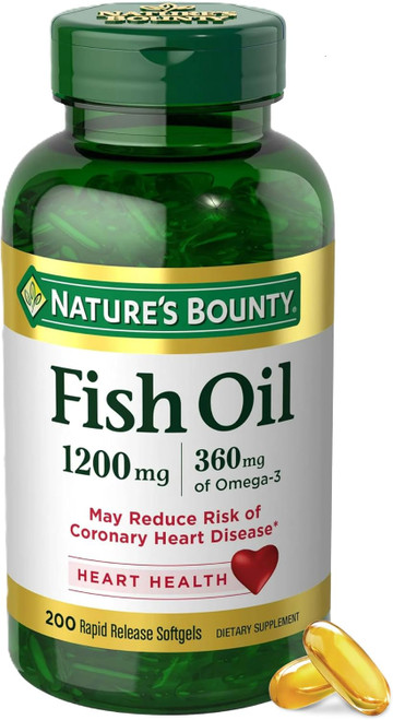 Nature's Bounty Fish Oil Softgels, 200count