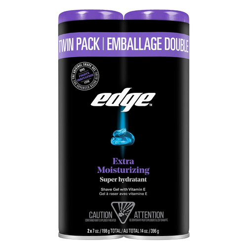 Edge Shave Gel Extra Moisturizing Twin Pack, 7oz