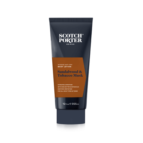 SCOTCH PORTER BODY LOTION SANDALWOOD & TOBACCO MUSK, 12 OZ