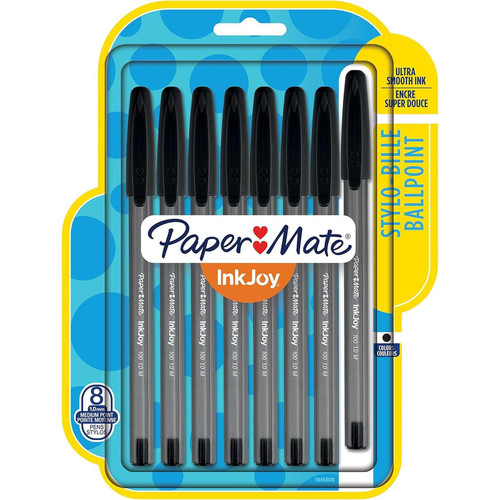 Paper Mate InkJoy Medium Point Ballpoint Pens Black, 8 count