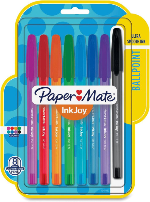 Paper Mate InkJoy Ballpoint Pens, Assorted Ink, 8count