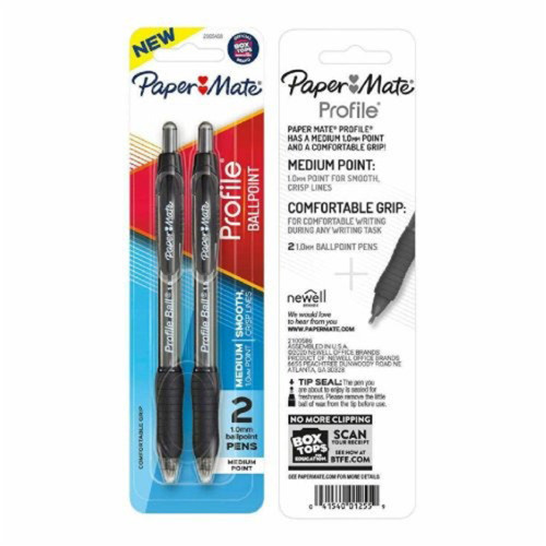Paper Mate Profile Ball Point Black, 2count