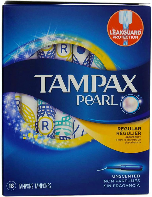 Tampax Pearl Regular Unscented, 18count