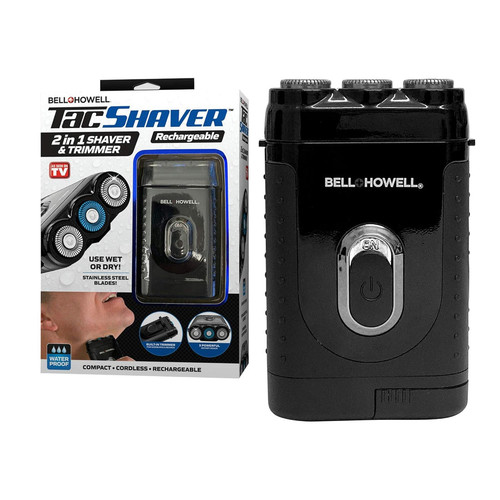 Bell+Howell Tac Shaver, 3D Rechargeable Rotary Shaver
