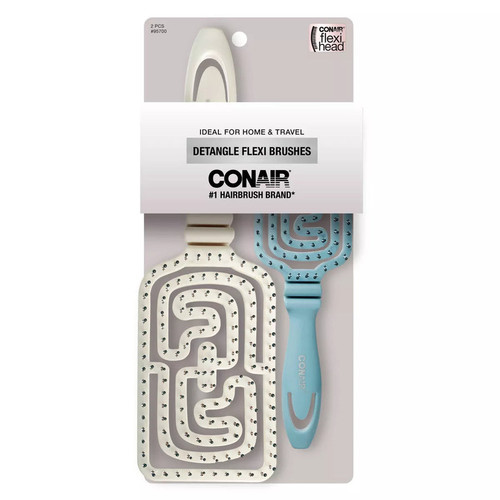 Conair Detangling Flexi Hair Brush, 2count