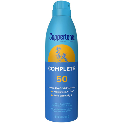Coppertone Complete Sunscreen Spray, SPF 50, 5.5oz