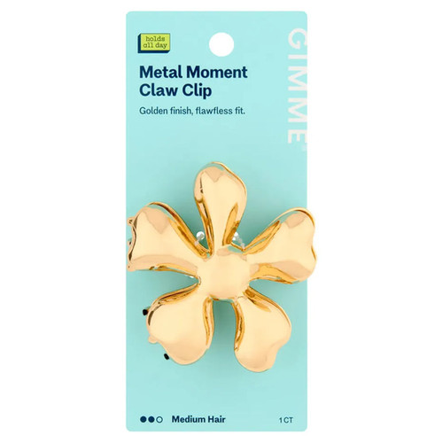 Gimme Metal Moment Gold Blossom Claw Clip, Medium