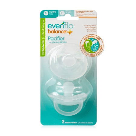 evenflo Balance Orthodontic Silicone Pacifier Stage 2 Assorted, 2 ct