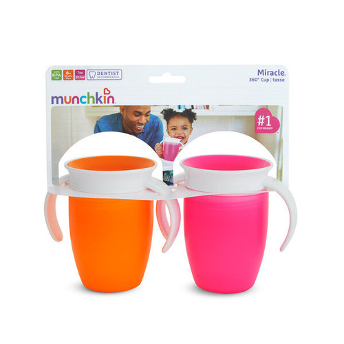 Munchkin Miracle 360 ° Trainer Cup Assorted Colors 2 ct, 7 Oz