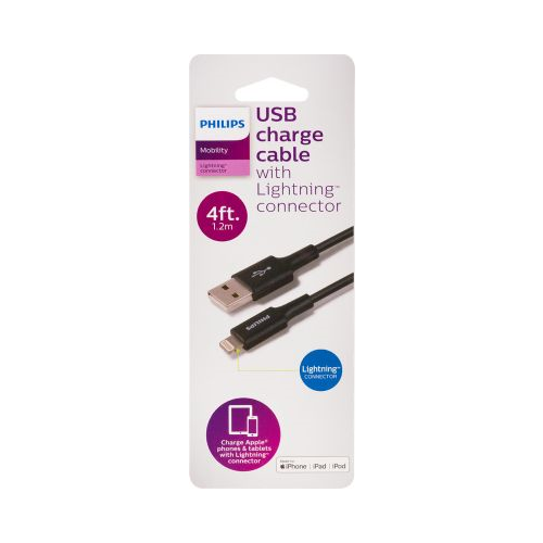 PHILIPS USB LIGHTNING CABLE 4FT