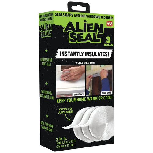 ALiEN Seal Transparent Weather Stripping Insulation Tape, 3 ct