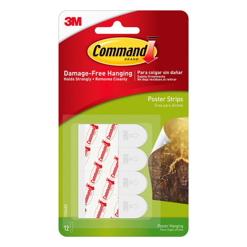 Command Poster Hanging Strips, 12 count