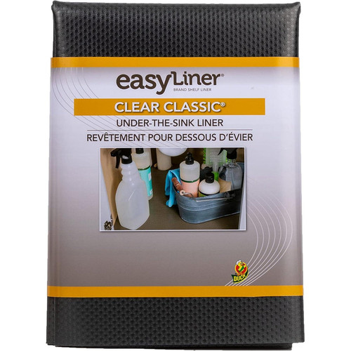 DUCK EasyLiner Clear Classic Under The Sink Shelf Liner Black
