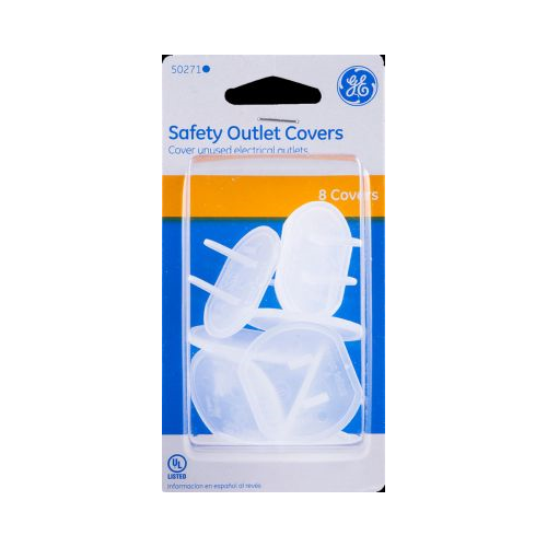 General Electric CLEAR SAFETY OUTLET COVERS