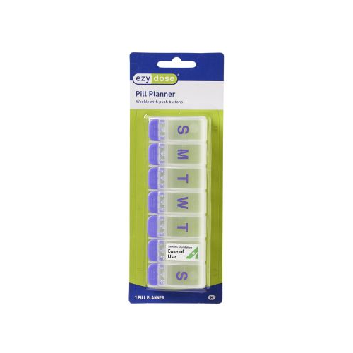 Ezy Dose 7 Day Push Button Pill Organizer