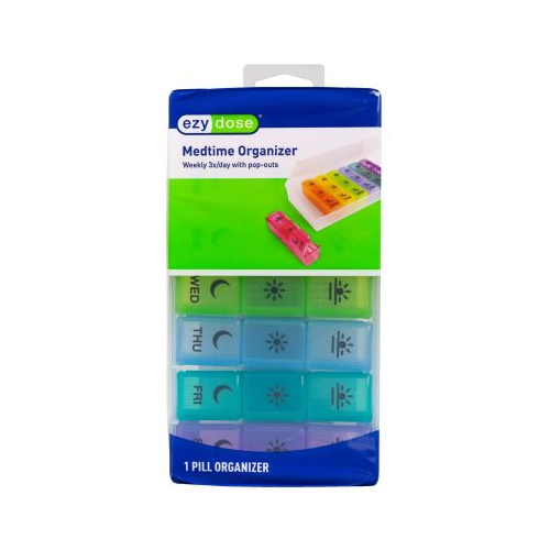 ezy dose 3X A Day Pill Planner Assorted Rainbow