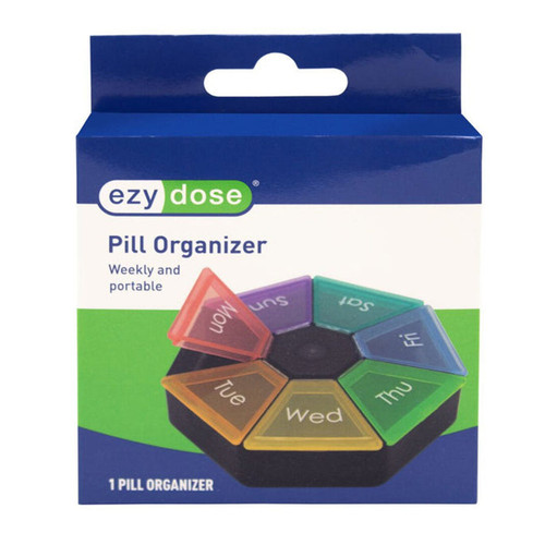 ezy dose Weekly Pill Organizer and Planner Rainbow
