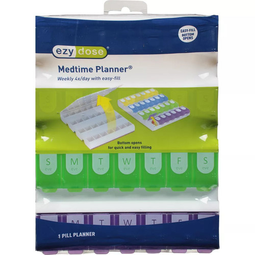 ezy dose Medtime Organizer Weekly Medication Planner for Daily Dose Scheduling