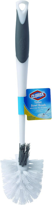 CLOROX Toilet Bowl Brush With Under Rim Scrubber