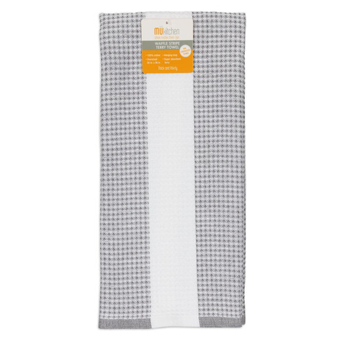 MUkitchen Seaside Waffle Terry Towel Stainless