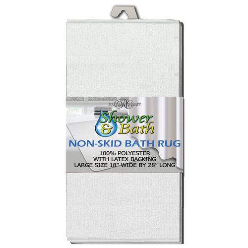 Royal Crest Polyester Bath Rug White