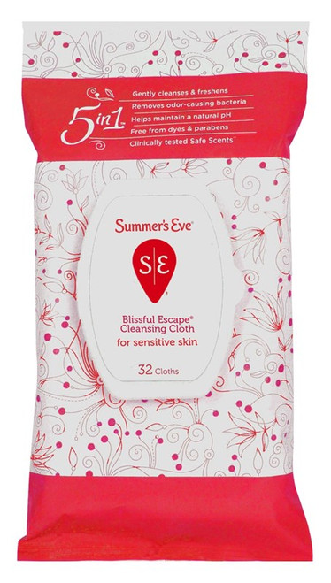 Summers Eve Cleansing Cloths 32 Count Soft Pk Bliss Escape