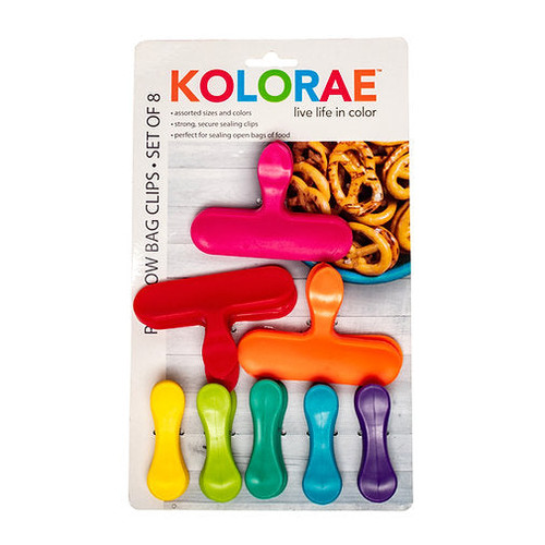 Kolorae Rainbow Bag Clips, Set Of 8