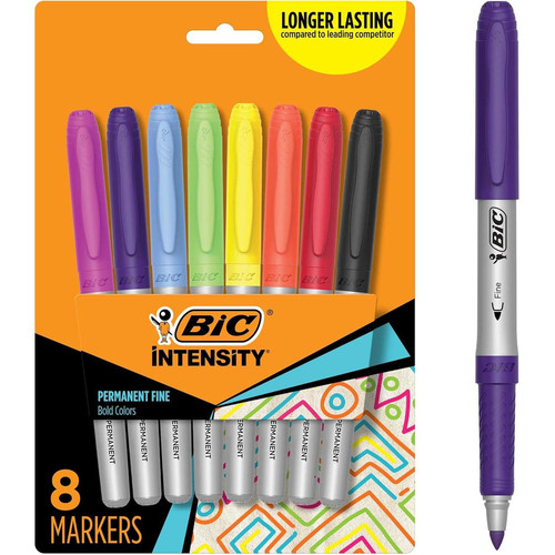 BiC Intensity Fine Point Permanent Markers Assorted, 8 count