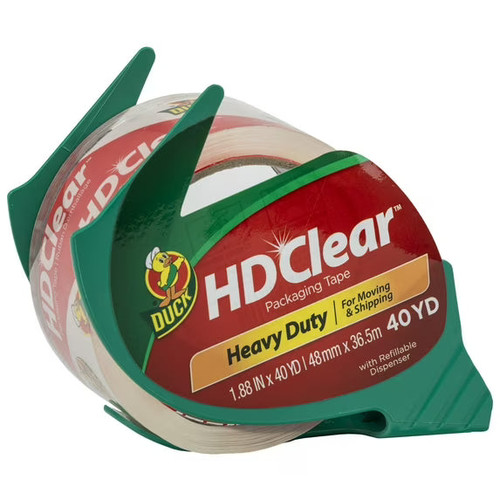 DUCK HD Clear Heavy Duty Packing Tape Clear