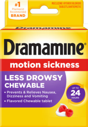 Dramamine Chews Less Drowsy, 4 count