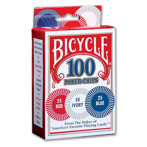 Bicycle Poker Chips, 100 count