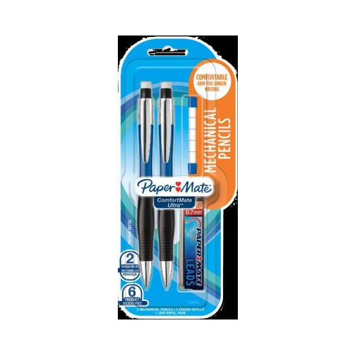 Papermate ComfortMate Ultra Mechanical Pencils 0.5 mm Assorted Colors, 2 Count