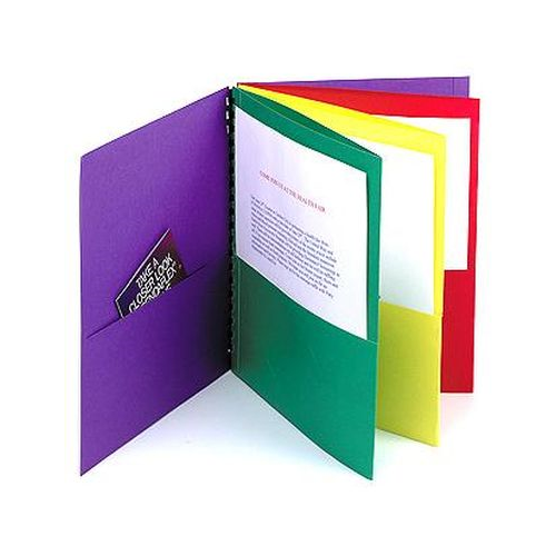 Oxford 8-Pocket Paper Folder Letter Size 200-Sheet Capacity, Multicolor