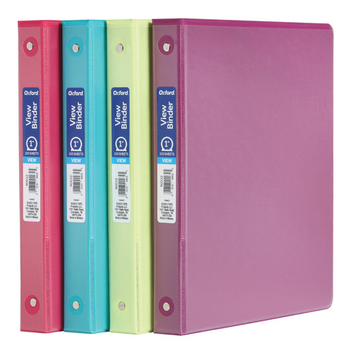 Oxford View Binder Assorted Colors, 1 ct