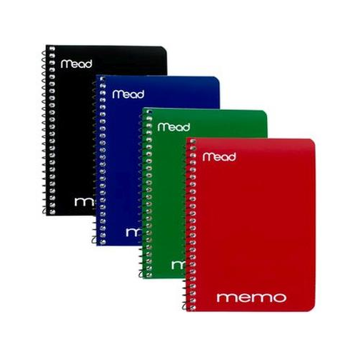 Mead College Ruled Memo Book Assorted Colors