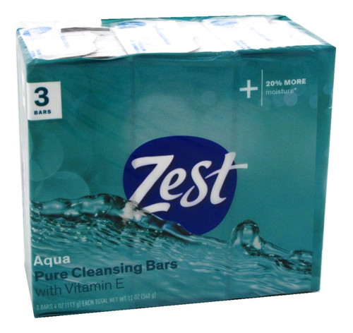 Zest Bath Soap 4Oz 3 Count Aqua