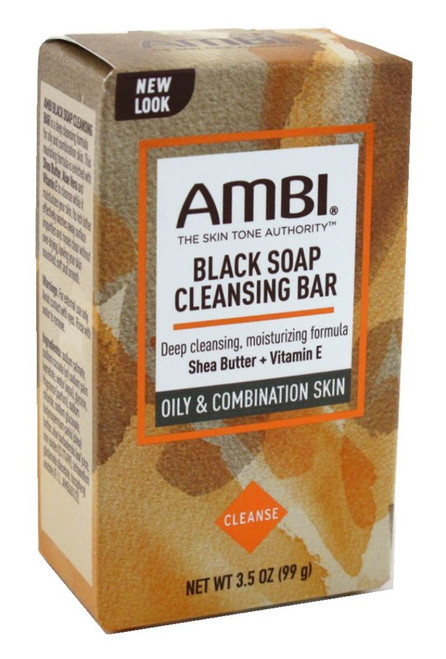Ambi Cleansing Bar Soap Black With Shea Butter & Vit E 3.5Oz