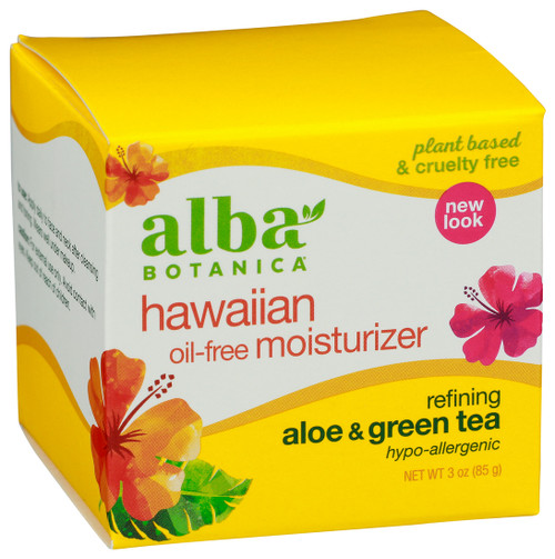 Alba Botanica, Moisturizer Oil Free Hawaiian Aloe & Green Tea, Case Of 1, 3 Oz