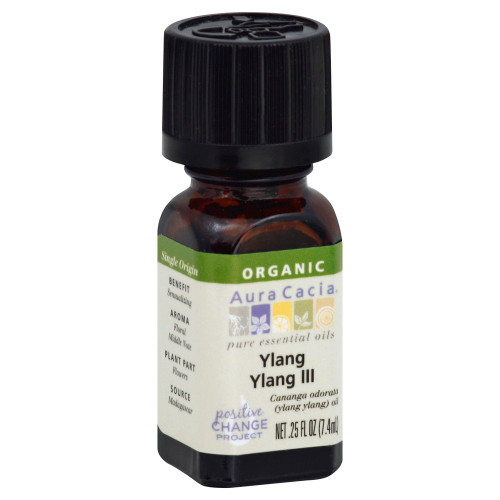 Aura Cacia, Organic Essential Oil Ylang Ylang, 1 Each, 0.25 Oz