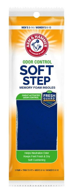Arm & Hammer Soft Step Memory Foam Insoles (M 8-14/W 6-10)