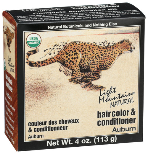 Light Mountain, Organic Hair Color And Conditioner Auburn, 1 Each, 4 Oz