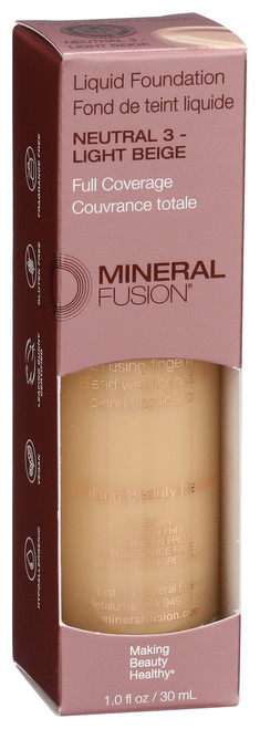 Mineral Fusion, Liquid Foundation Neutral 3, 1 Each, 1 Oz