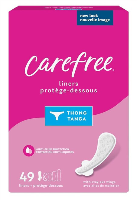 Carefree Thong Regular 49 Count Unscented Liner