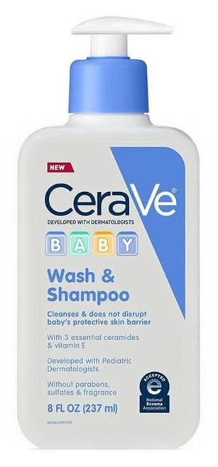 Cerave Baby Wash & Shampoo 8Oz Pump
