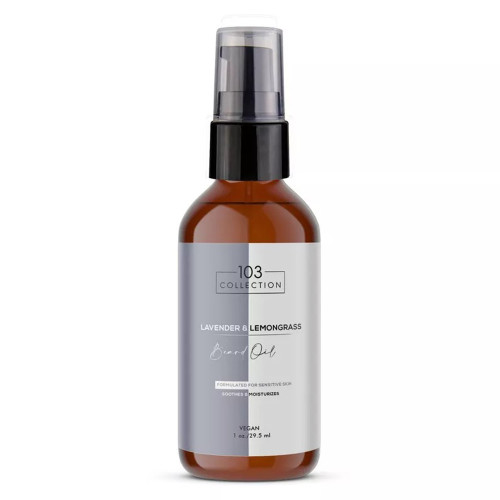 103 Collection Vegan Lavender and Lemongrass Beard Oil Nourishes the Hair, 1 Oz