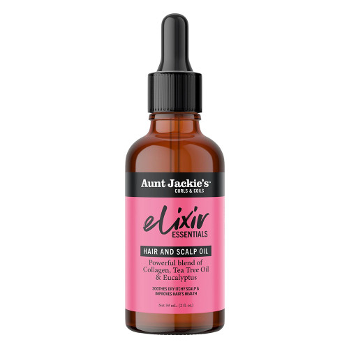 Aunt Jackie's Collagen, Tea Tree Oil & Eucalyptus Elixir Hair & Scalp Oil, 2 Oz